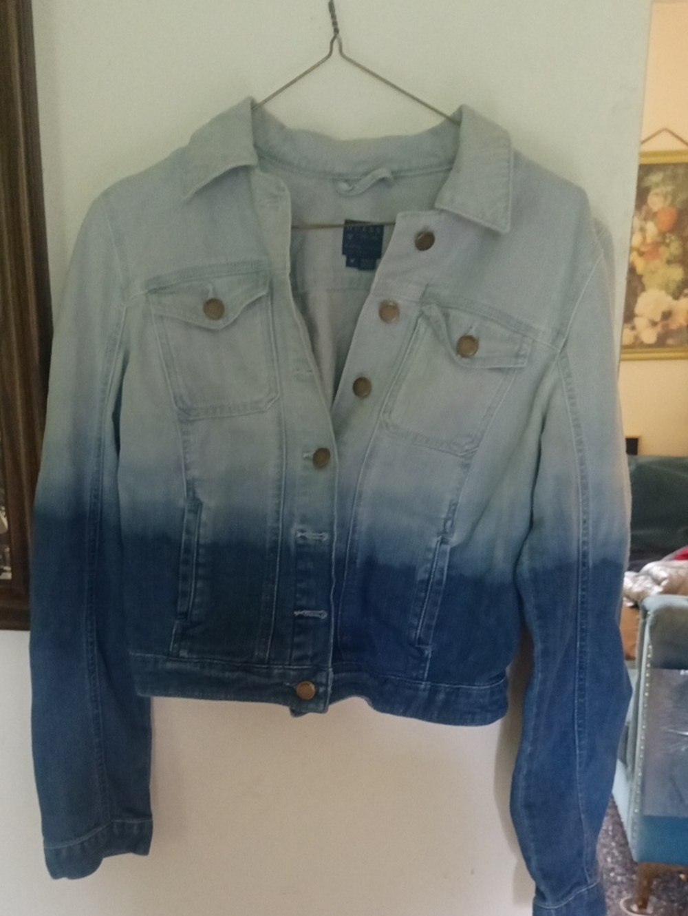 GUESS Ombre Blue Jean Jacket - Light to Dark Denim
